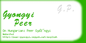 gyongyi peer business card